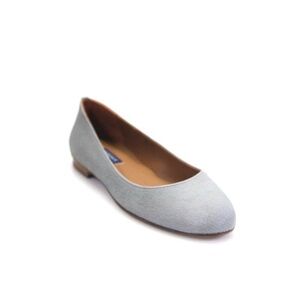 Margaux Womens Classic Round Toe Ballet Flats Pony Hair Stone Gray 40 10 Narrow